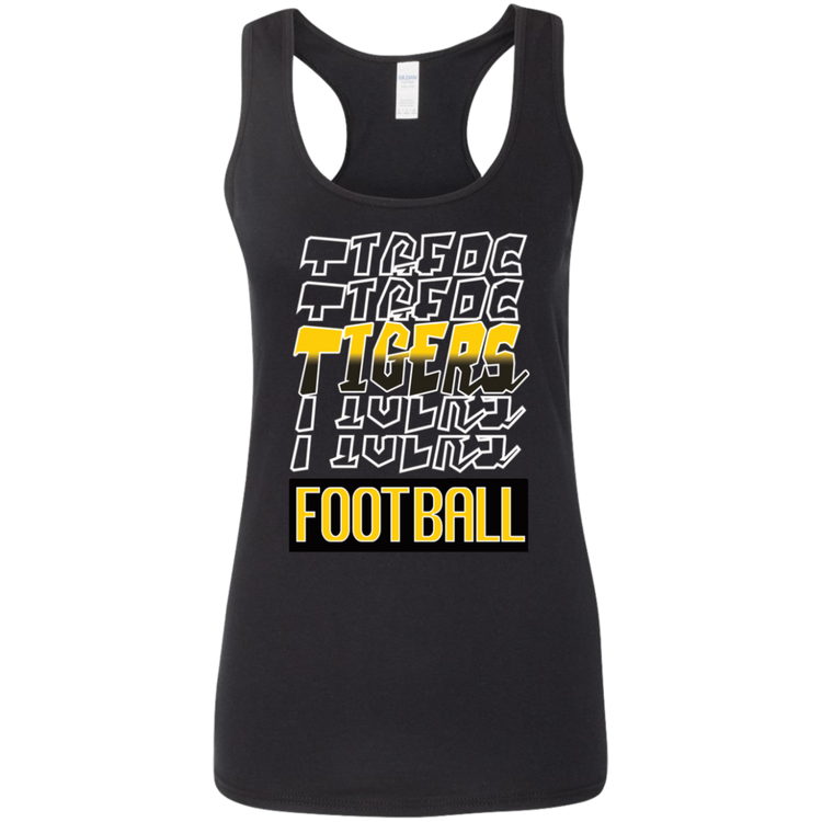 Tigers Football - Women's Softstyle Racerback Tank