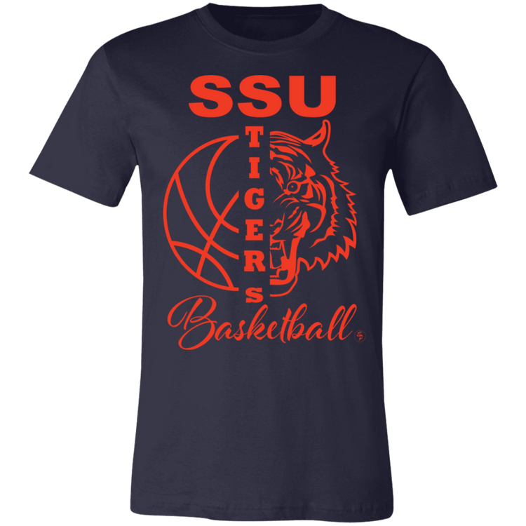 SSU - Tigers Basketball - Orange - Fashion Fitted Short-Sleeve T-Shirt