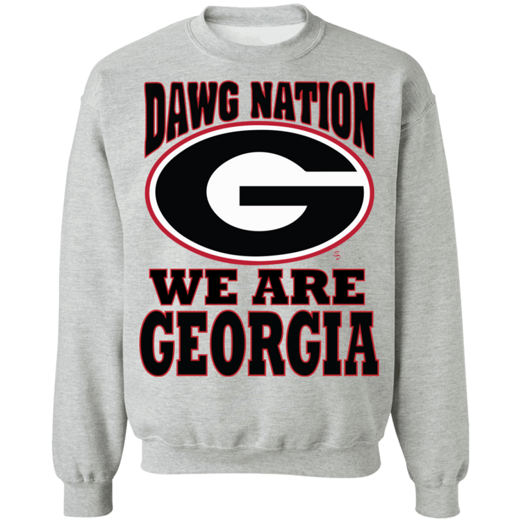 UGA - Dawg Nation - Crewneck Pullover Sweatshirt  8 oz.