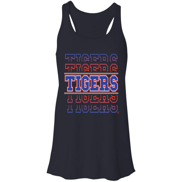 SSU - Tigers - Tigers - Tigers - Fashion Fitted Women's Flowy Racerback Tank