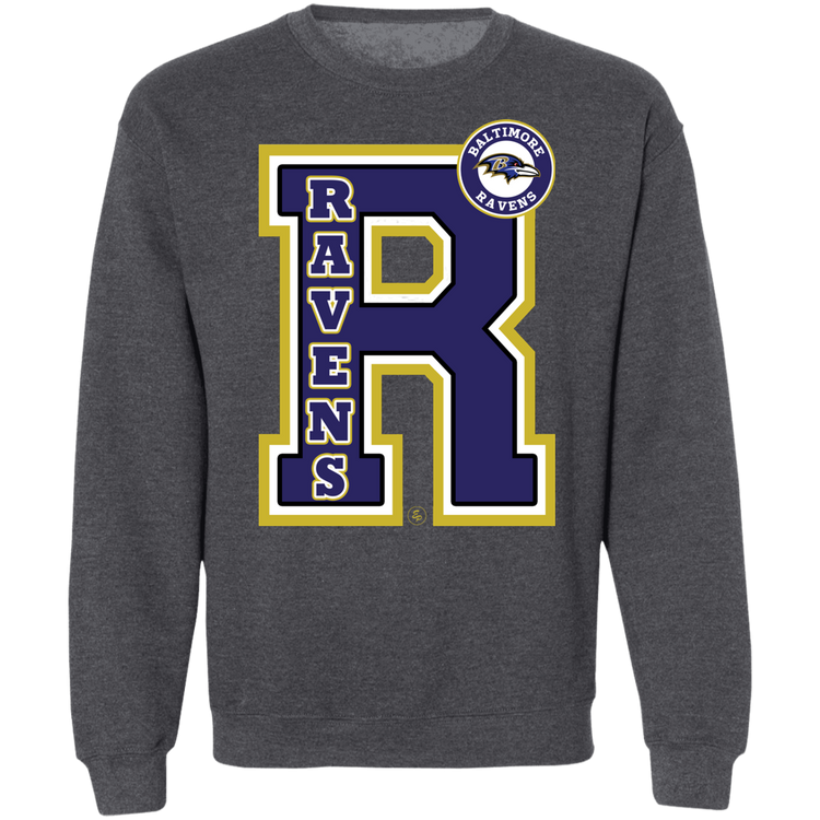 Big R - Ravens Fan - Crewneck Pullover Sweatshirt  8 oz.