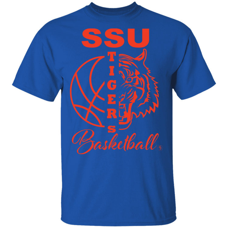 SSU - Tigers Basketball - Blue - Unisex  5.3 oz. T-Shirt