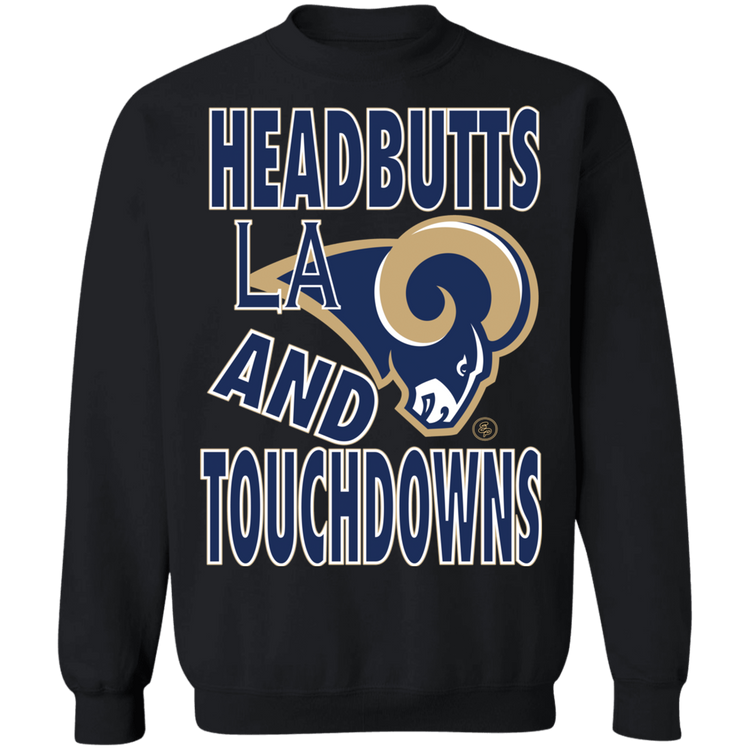 LA RAMS - Headbutts and Touchdowns - Crewneck Pullover Sweatshirt  8 oz.