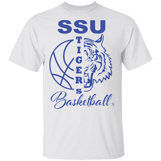 SSU - Tigers Basketball - Blue - Unisex  5.3 oz. T-Shirt