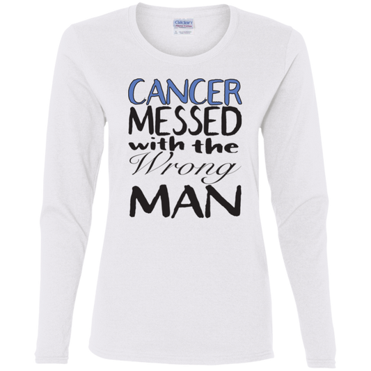 Prostate Cancer Wrong Man - Women's LS Tee