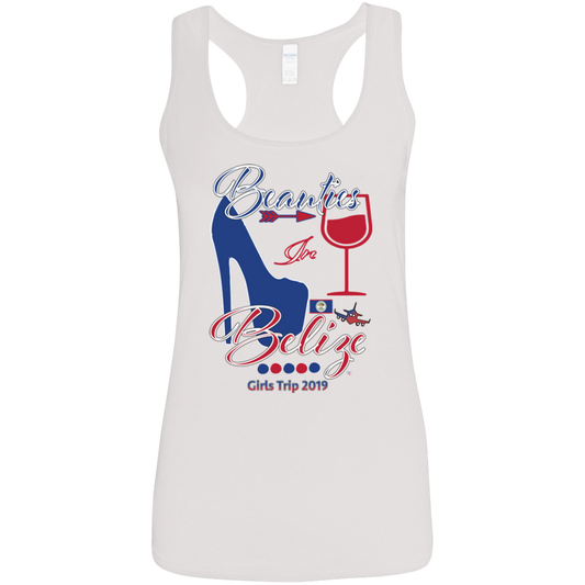 Beauties In Belize - Women's Softstyle Racerback Tank