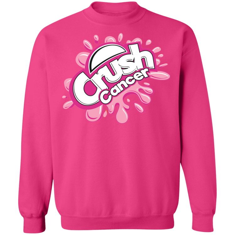 Crush-Breast Cancer - Crewneck Pullover Sweatshirt  8 oz.