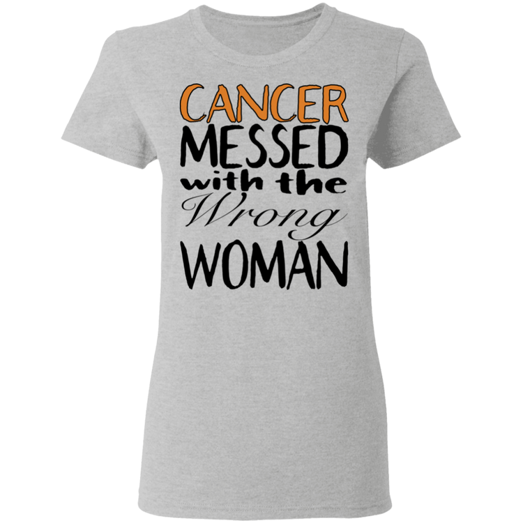 Leukemia Cancer Messed With The Wrong Woman - Women's 5.3 oz. Tee