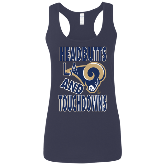 LA RAMS - Headbutts and Touchdowns - Women's Softstyle Racerback Tank