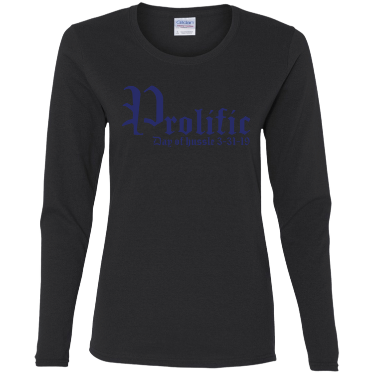 Prolific - Day of Hussle - Navy - Women's LS Tee