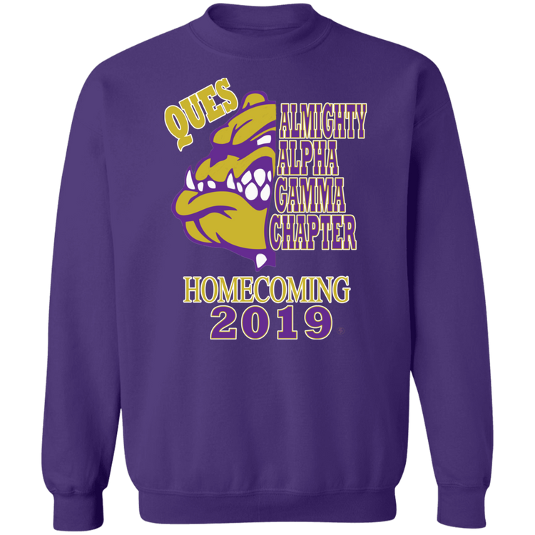 Alpha Gamma Ques - HC2019 - Crewneck Pullover Sweatshirt  8 oz.