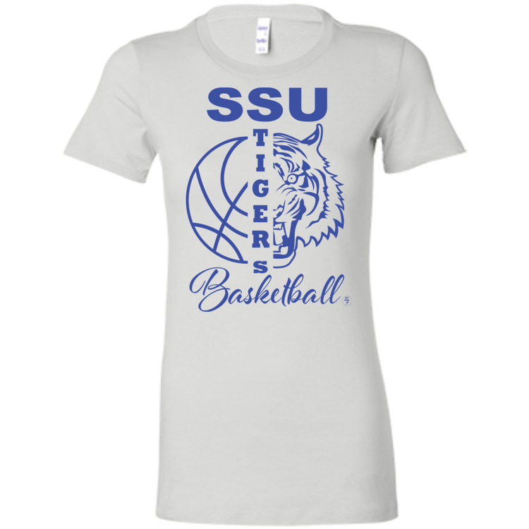 SSU - Tigers Basketball - Blue - Fashion Fitted Women's Favorite T-Shirt