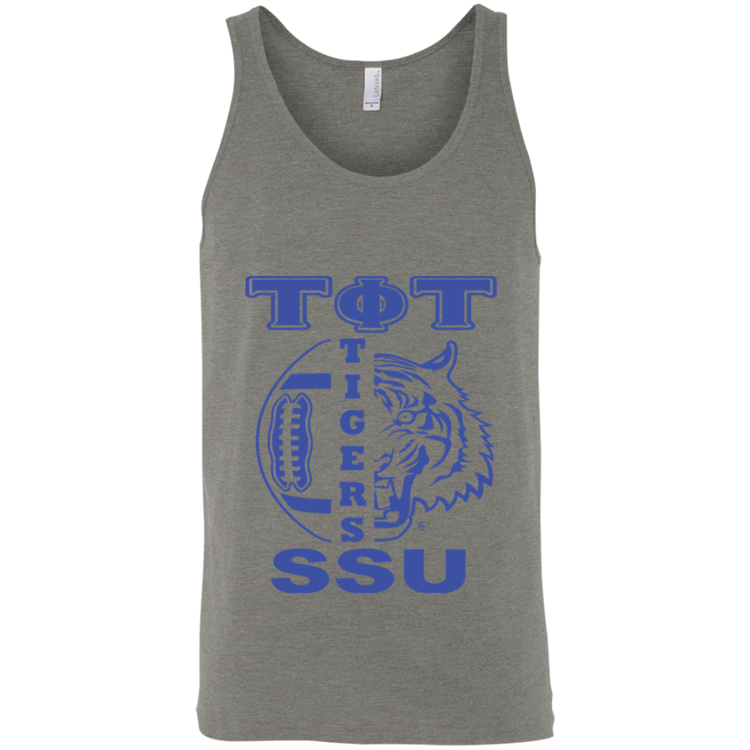 SSU - Tigers Football - Blue - Fashion Fitted Unisex Tank