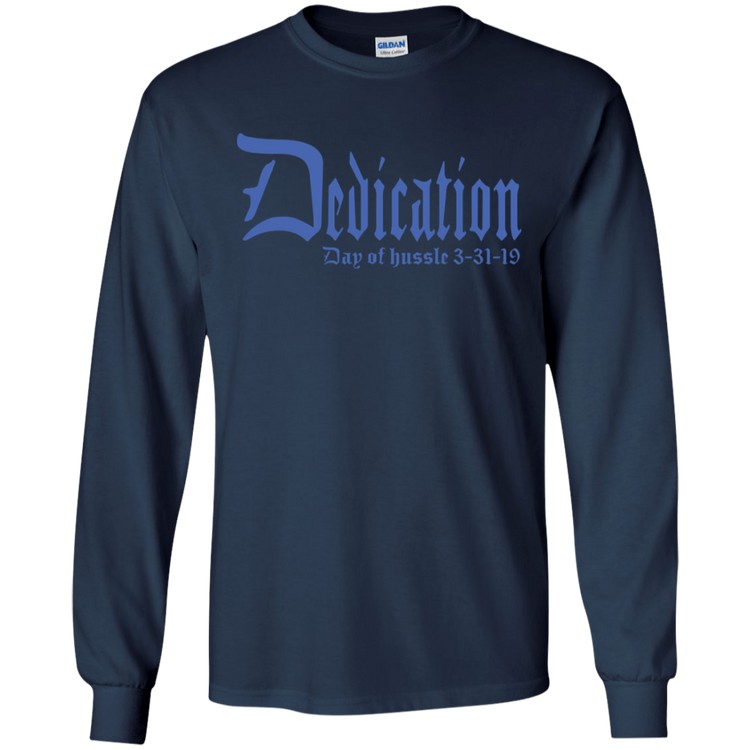 Dedication - Day of Hussle - Blue - Men's LS Tee