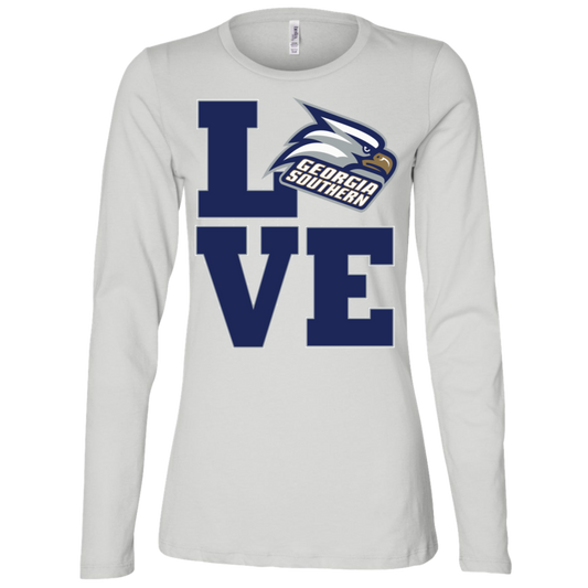 GA Southern - Alumni LOVE - Fashion Fitted Women's Jersey LS Missy Fit