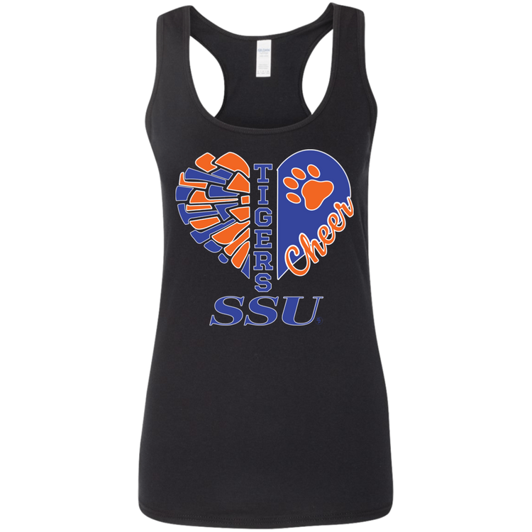 SSU - Tigers Cheer - Women's Softstyle Racerback Tank