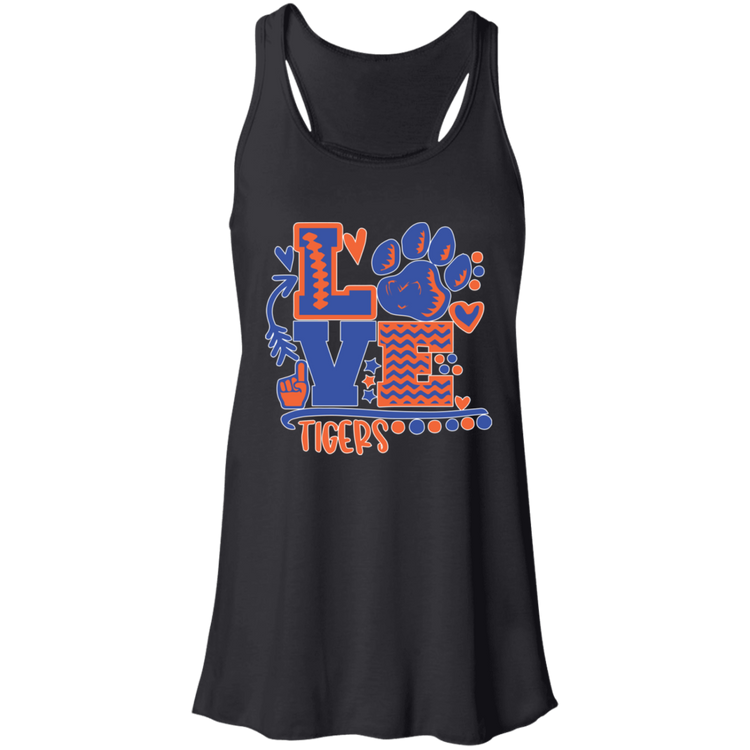 SSU - Love Tigers - Fashion Fitted Women's Flowy Racerback Tank