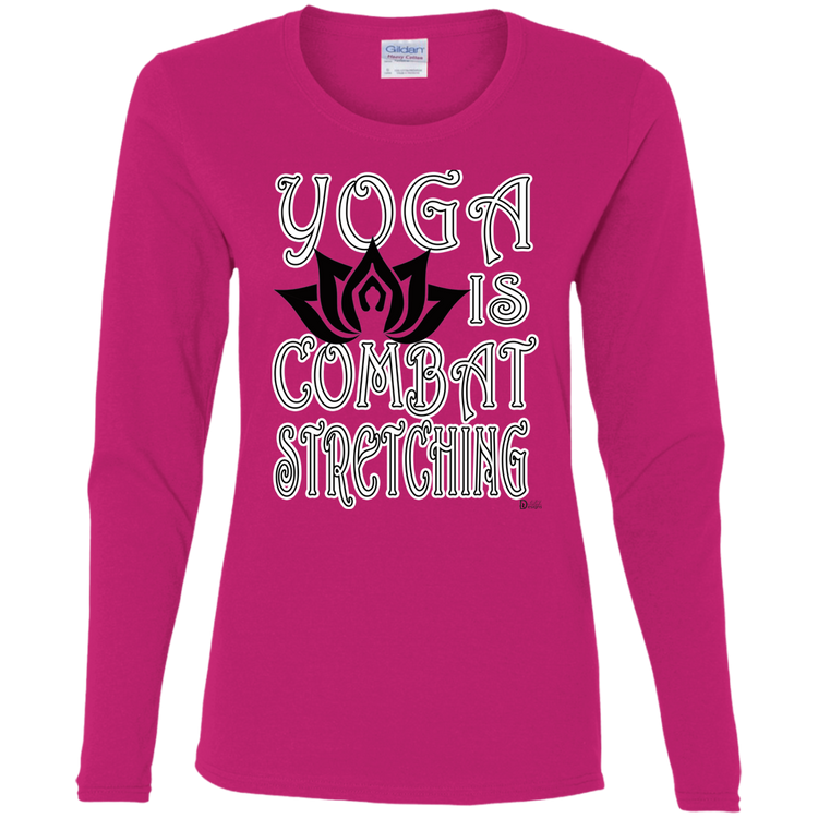 Womens - YOGA is Combat Stretching - Women's LS Tee