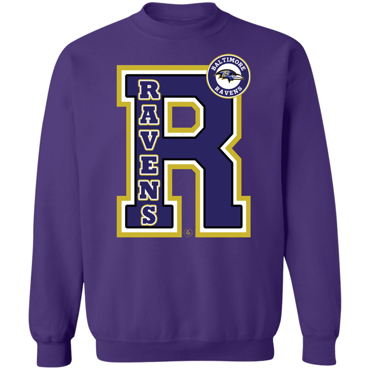 Big R - Ravens Fan - Crewneck Pullover Sweatshirt  8 oz.