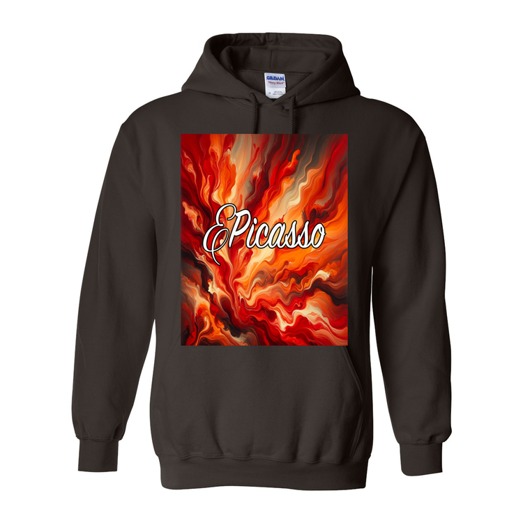 Sunset Blaze Abstract - EP Hooded Sweatshirt