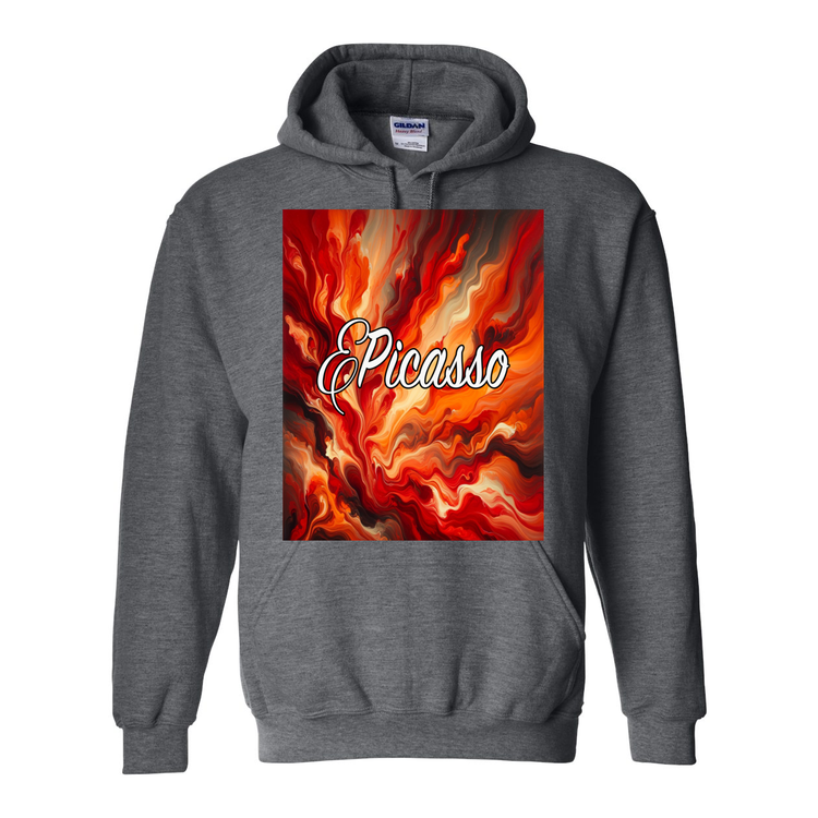 Sunset Blaze Abstract - EP Hooded Sweatshirt